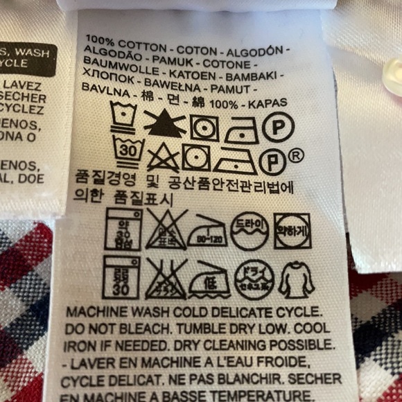 Levi’s red, blue and white checkered button down casual dress shirt EUC … - Picture 7 of 7